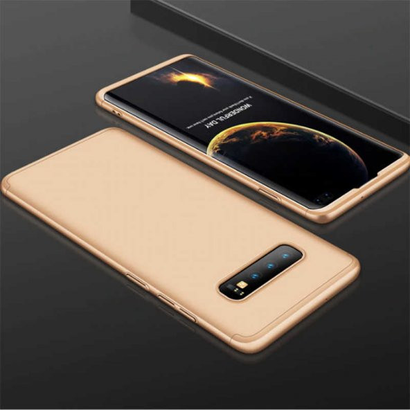 Samsung Galaxy S10 Plus Kılıf Ays Kapak - Gold