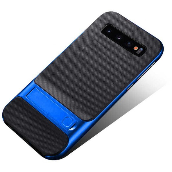 Samsung Galaxy S10E Kılıf Standlı Verus Kapak - Mavi
