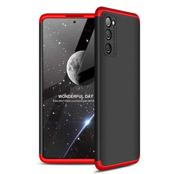 Samsung Galaxy S20 FE Kılıf Ays Kapak - Siyah-Kırmızı