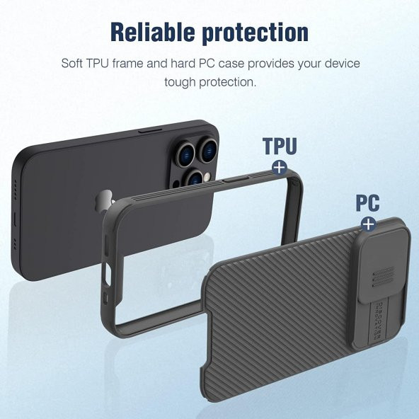Nillkin CamShield Pro Back Cover For iPhone 14 Pro Max 6.7 Inch 2022 - Black - 8