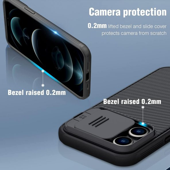 Nillkin CamShield Pro Back Cover For iPhone 14 Pro Max 6.7 Inch 2022 - Black - 5