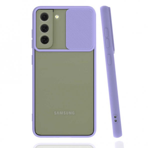 Samsung Galaxy S21 FE Kılıf Lensi Kapak - Lila