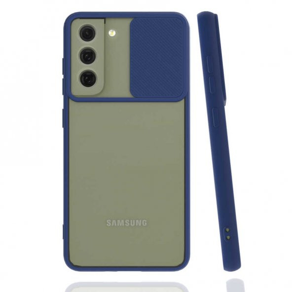 Samsung Galaxy S21 FE Kılıf Lensi Kapak - Lacivert