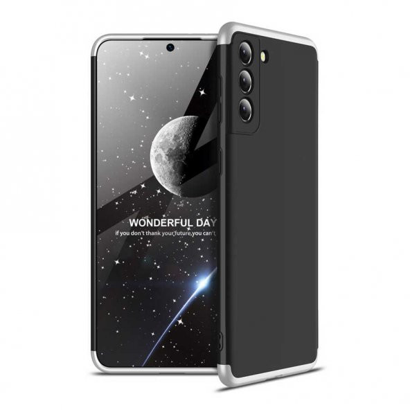 Samsung Galaxy S21 Kılıf Ays Kapak - Siyah-Gri