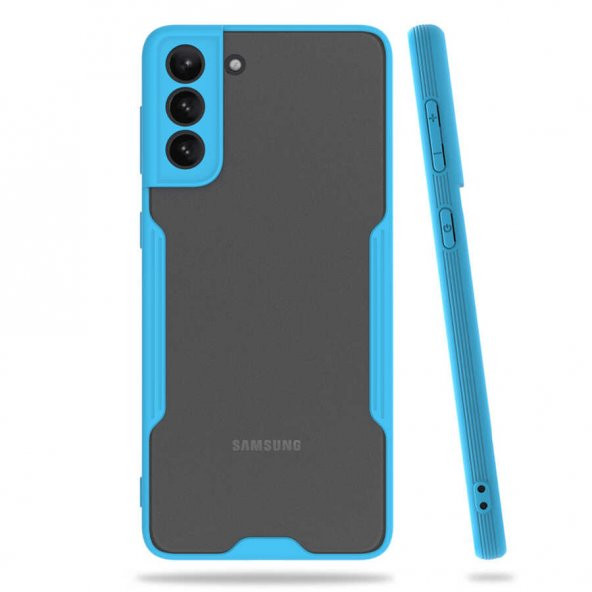 Samsung Galaxy S21 Kılıf Parfe Kapak - Mavi