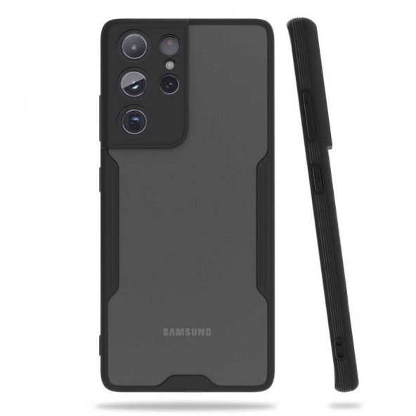 Samsung Galaxy S21 Ultra Kılıf Parfe Kapak - Siyah