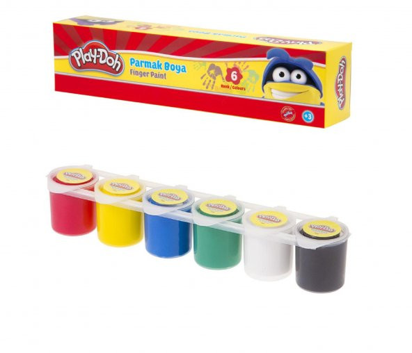 Play-Doh Parmak Boyası 6 Renk Birleşik 25 Ml, Play-Pr018