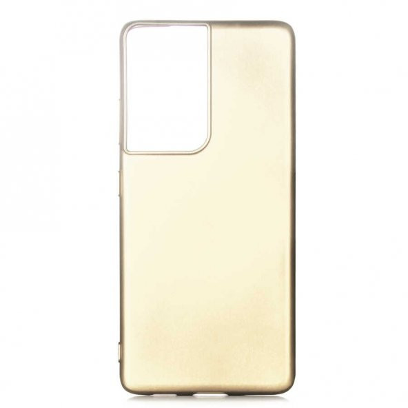 Samsung Galaxy S21 Ultra Kılıf Premier Silikon Kapak - Gold