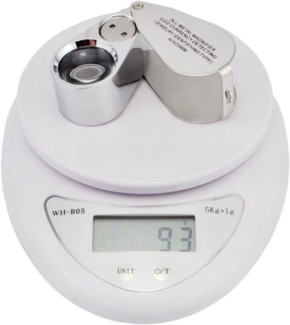 Generic 40X 25mm All Metal Magnifier Jeweller LED UV Lens Jewelery Loupe Magnifier - 3