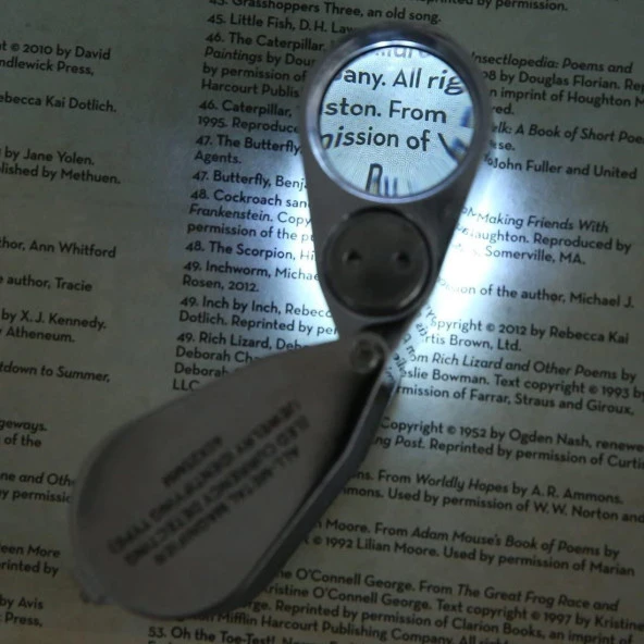 Generic 40X 25mm All Metal Magnifier Jeweller LED UV Lens Jewelery Loupe Magnifier - 8