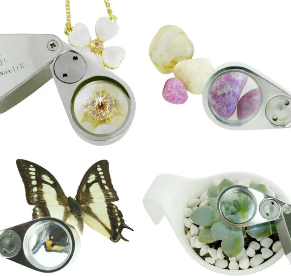 Generic 40X 25mm All Metal Magnifier Jeweller LED UV Lens Jewelery Loupe Magnifier - 9