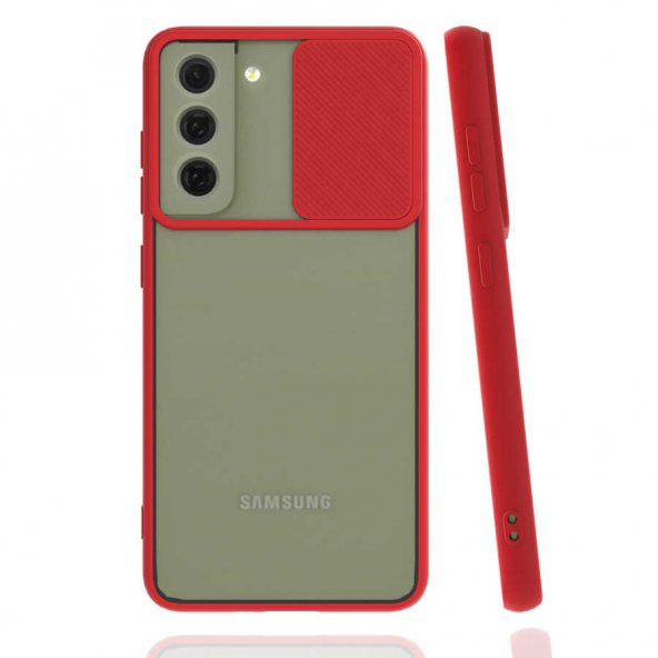 Samsung Galaxy S22 Plus Kılıf Lensi Kapak - Kırmızı