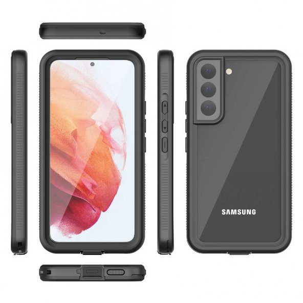 Samsung Galaxy S22 Plus Kılıf 1-1 Su Geçirmez Kılıf - Siyah