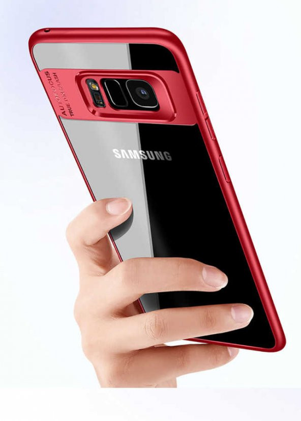 Samsung Galaxy S8 Kılıf Buttom Kapak - Kırmızı