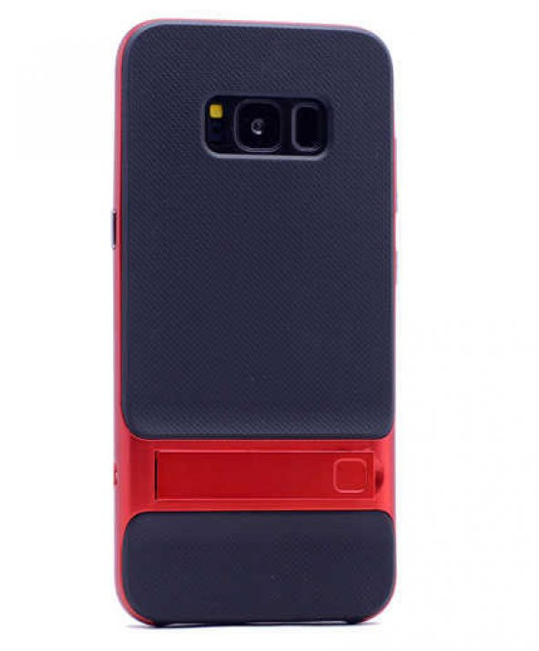 Samsung Galaxy S8 Kılıf Standlı Verus Kapak - Kırmızı