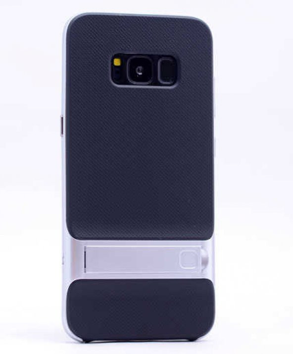 Samsung Galaxy S8 Kılıf Standlı Verus Kapak - Gri