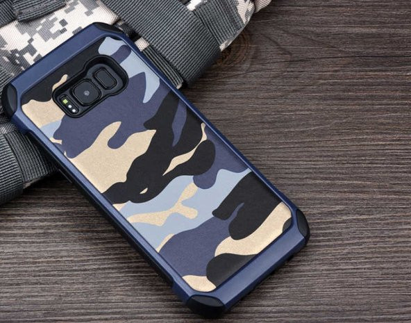 Samsung Galaxy S8 Plus Kılıf Army Silikon Kapak - Mavi
