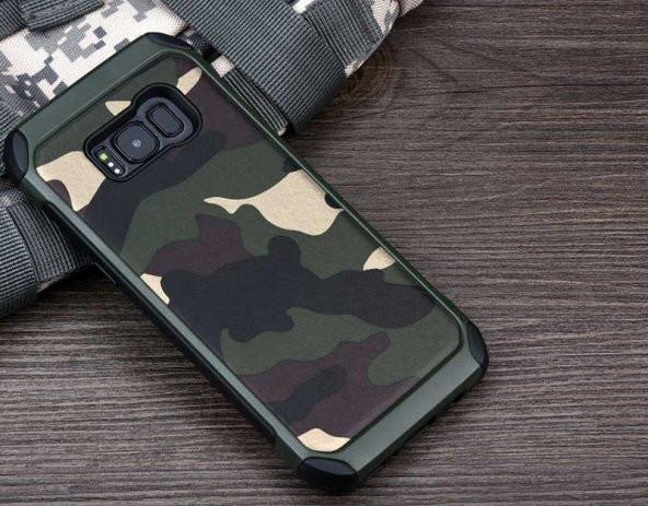 Samsung Galaxy S8 Plus Kılıf Army Silikon Kapak - Yeşil