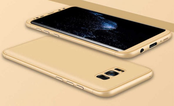 Samsung Galaxy S8 Plus Kılıf Ays Kapak - Gold