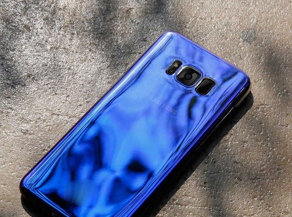 Samsung Galaxy S8 Plus Kılıf Renkli Transparan Kapak - Mavi