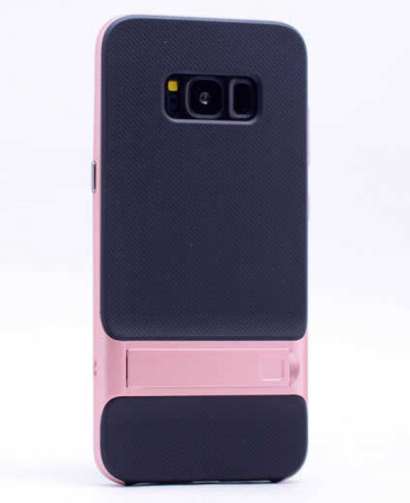 Samsung Galaxy S8 Plus Kılıf Standlı Verus Kapak - Rose Gold