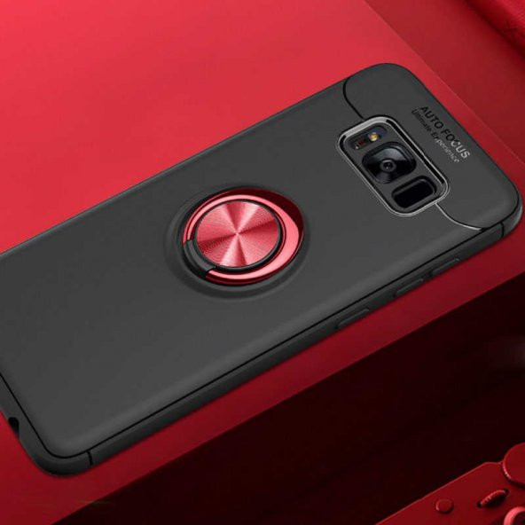 Samsung Galaxy S8 Plus Kılıf Ravel Silikon Kapak - Siyah-Kırmızı