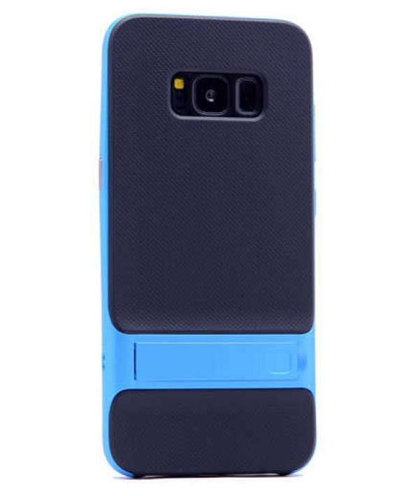 Samsung Galaxy S8 Plus Kılıf Standlı Verus Kapak - Mavi