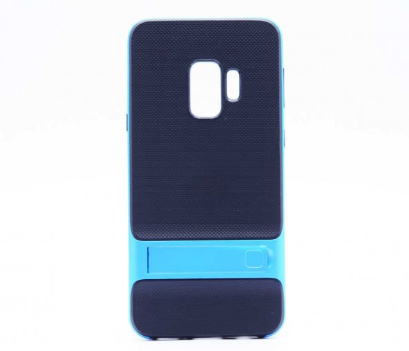 Samsung Galaxy S9 Kılıf Standlı Verus Silikon - Mavi