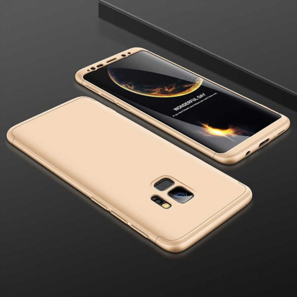 Samsung Galaxy S9 Plus Kılıf Ays Kapak - Gold