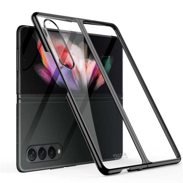 Samsung Galaxy Z Fold 3 Kılıf Kıpta Kapak - Siyah