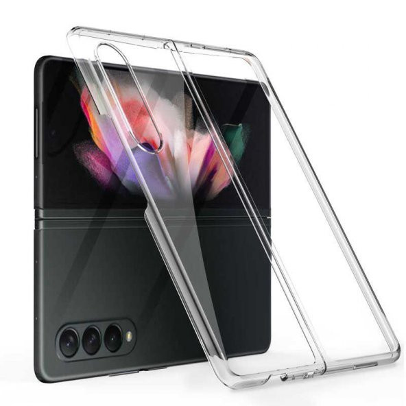 Samsung Galaxy Z Fold 3 Kılıf Kıpta Kapak - Renksiz