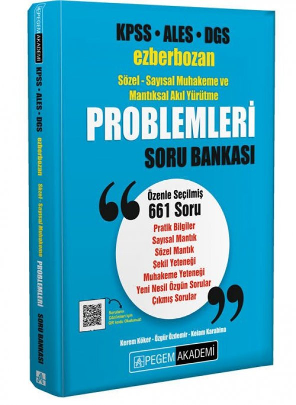 KPSS ALES DGS Ezberbozan Sözel Sayısal Problemleri Soru Bankası Pegem Yayınları