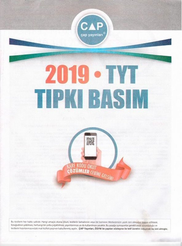 Çap 2019 TYT Tıpkı Basım