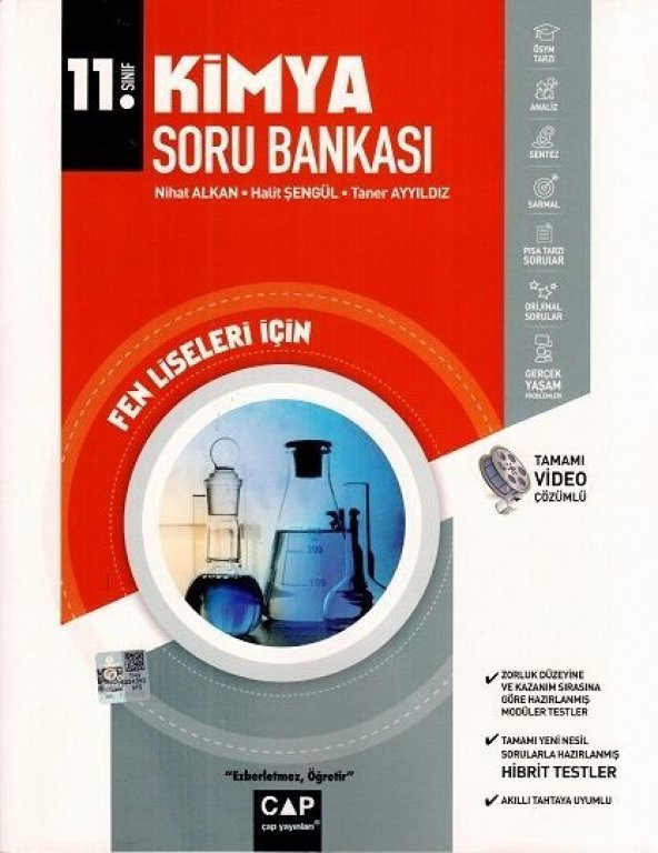 Çap Yayınları 11. Sınıf Fen Lisesi İçin Kimya Soru Bankası