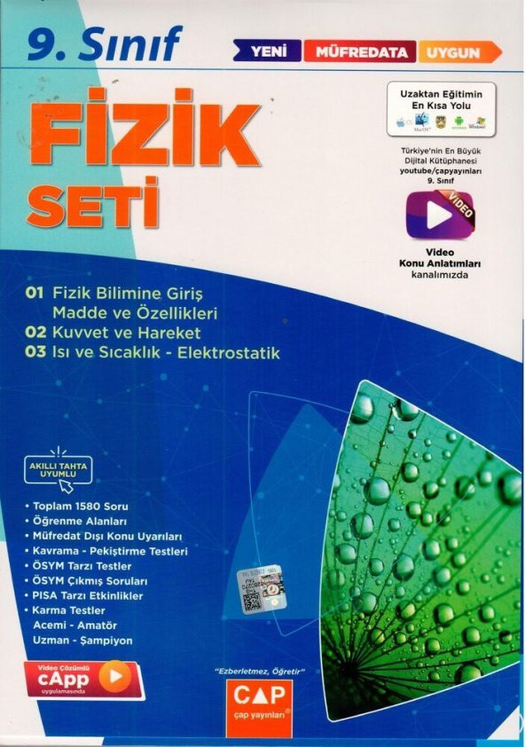 Çap Yayınları 9. Sınıf Anadolu Fizik Seti