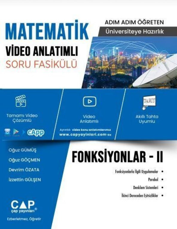 Çap Yayınları Matematik Fonksiyonlar 2 Video Anlatımlı Soru Fasikülü