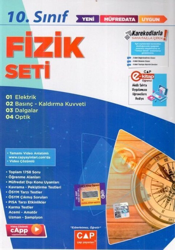 Çap Yayınları 10. Sınıf Fizik Anadolu Seti