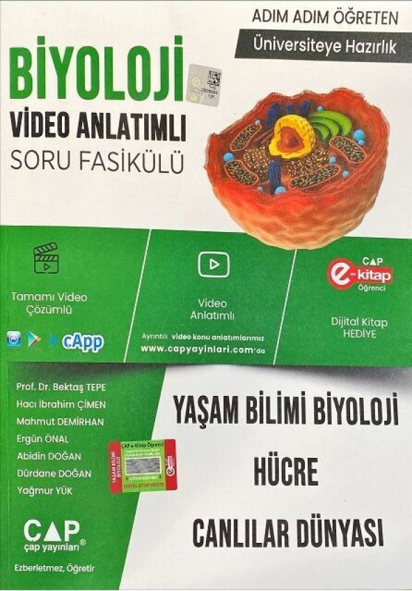 Çap Yayınları TYT AYT Biyoloji Yaşam Biyolojisi Soru Fasikülü