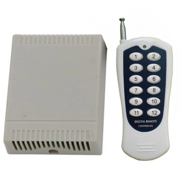 12 Volt 433 Mhz 12 Kanallı Alıcı Verici Garaj Kumandası Devresi ürün görseli