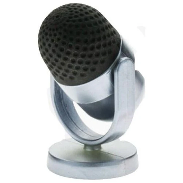 Mikrofon Silgi Kalemtraş Seti Gümüş