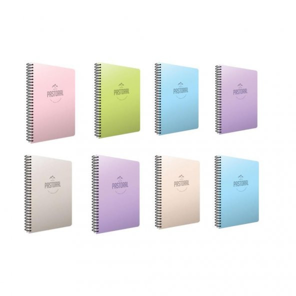 Gıpta Pastoral 96 Yp. A4 Spiralli Pp. Kapak Defter  Kareli 8Lİ