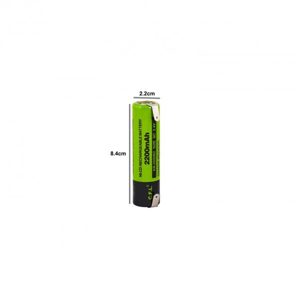 ŞARJLI SÜPÜRGE PİL 2.4V 2200MAH PUNTALI Nİ-CD CFL - 1