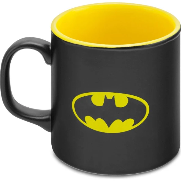 Mabbels Kupa Batman Mug Dış Siyah İç Sarı Mug Kupa Bardağı