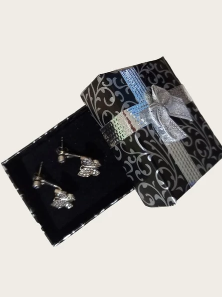 Gümüş Kelebek Küpe - Gümüş Renk - Tek Ebat - 3