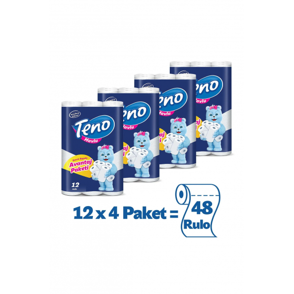 Teno 12 Rulo 4'lü Paket Avantaj Paketi Kağıt Havlu - 2