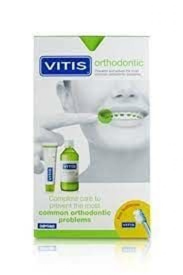 Vitis Ortho Set - Gargara 500 ml + Macun 100 ml + Ortodontik Access Diş Fırçası