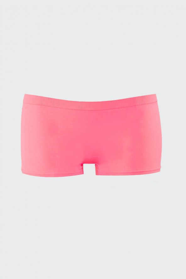 Neon Nar Çiçeği Pembe Oranj.Dikişsiz 3lü Ağlı Şort Külot - Resim 2