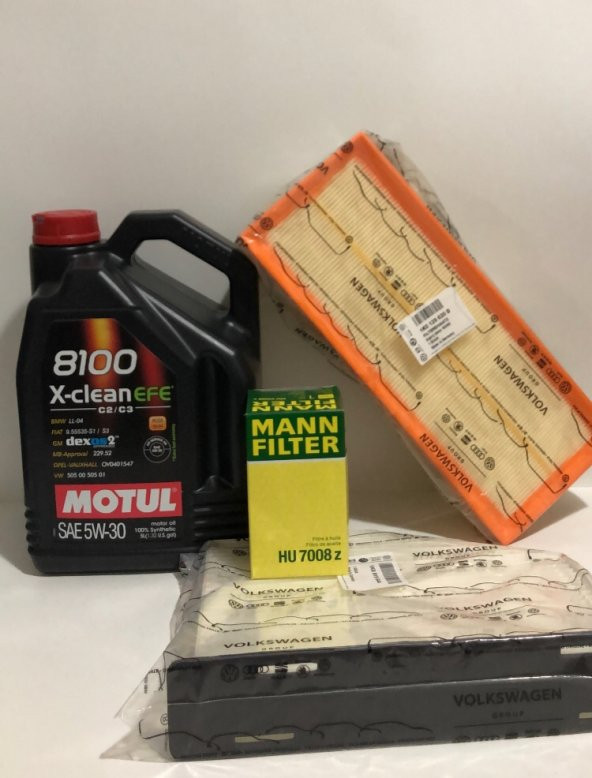 VW CADDY 1.6TDI 2.0TDI 2004-15 ARASI YAĞ VE FİLTRE BAKIM SETİ