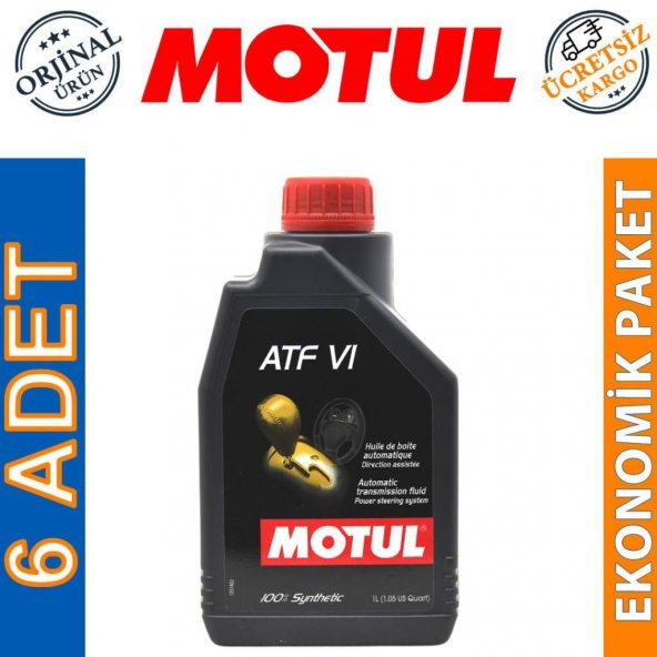 Motul Atf Vı 1 L Tam Sentetik Otomatik Şanzıman Yağı 6 Adet