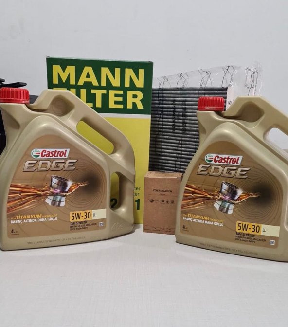 VW Transporter T5/T6 Carevella Tdi Filtre Bakım Seti+CASTROL 5W30